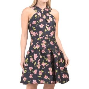 SHOSHANNA Navy/blush Lottie Mini Dress